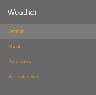 Weather Settings